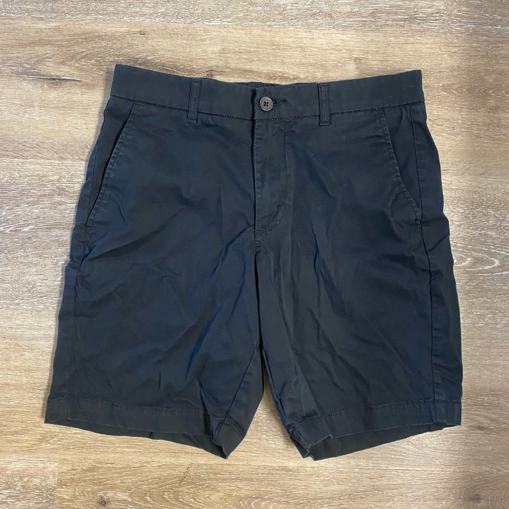 Marc Anthony Black Flat Front Shorts